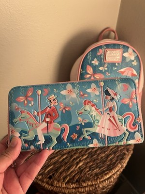 Disney Loungefly Mary Poppins Mini Backpack - Teal & Pink rare collectible Loungefly Disney Mary Poppins Jolly Holiday Mini Backpack  main image 4