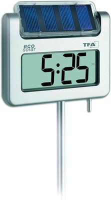 TFA Dostmann Avenue Digitales Solar-Gartenthermometer, 30.2026, Mit Lichtsensor,