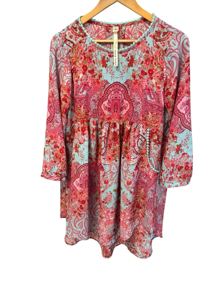 Vestido Anthropologie Tío Frank Cachemira Boho Fluido Campesino Ligero Pequeño Foto 2 de 4