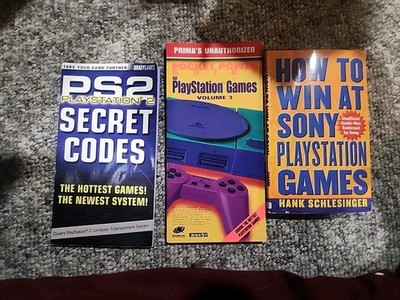 Playstation 1 And 2 Secret Code/cheat/Guides Set Of 3