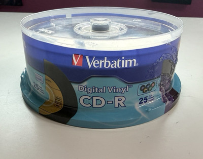 Verbatim Digital Vinyl CD-R 700MB 52x Recordable Discs 25 Pack Spindle, New