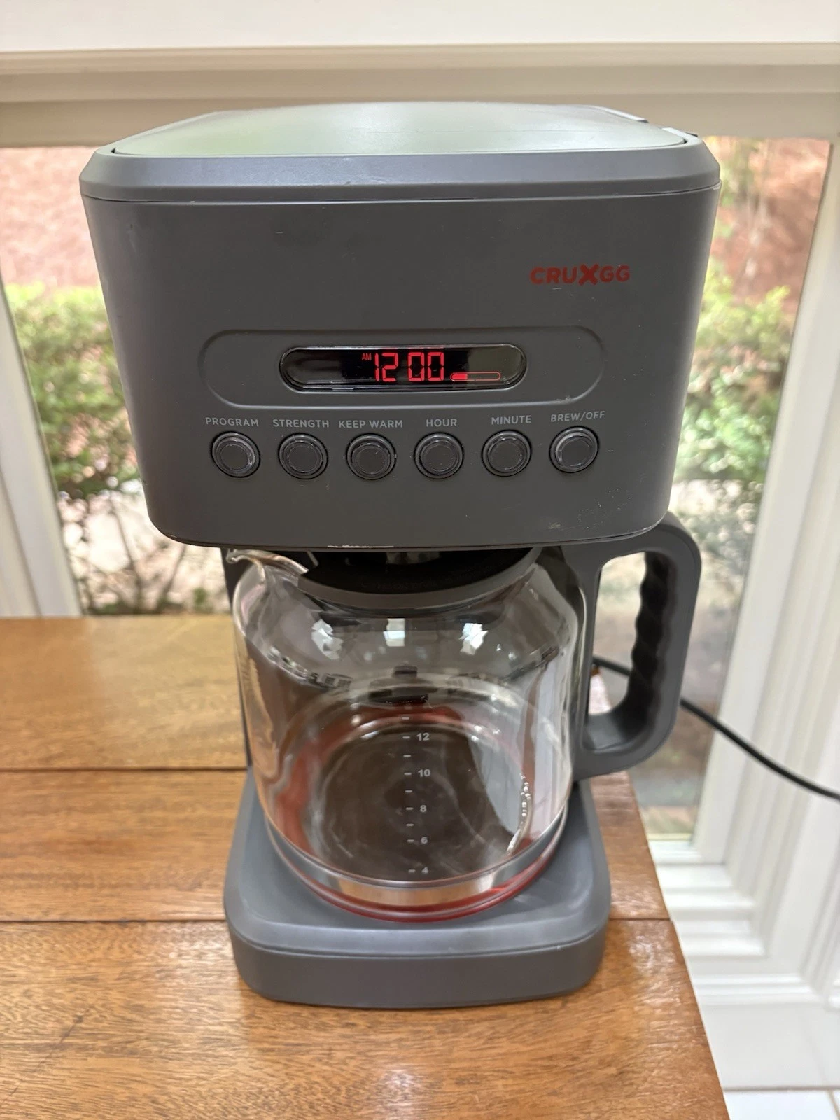 CRUXGG Perk 14-Cup Programmable Coffee Maker Black Drip Machine
