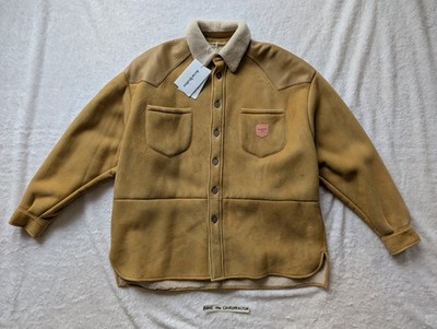 NWT $2700 Acne Studios Lamb Suede Shearling Lurt Overshirt Jacket Yellow 50 M