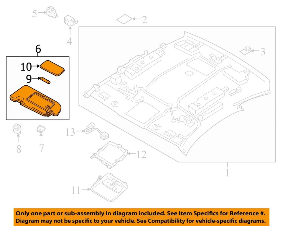 Parasol derecho 17 18 19 20 21 22 INFINITI Q60 Foto 3 de 4