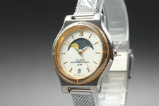 Orologio Vintage 1992 *N MINT* Seiko Alba V338-6B30 Oro Fasi Lunari Quarzo...