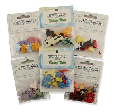 Buttons Galore Fairytale Button Theme Packs-Set of 6