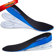 Dr. Shoesert 3-Layer Adjustable Height Increase Insoles, 3/4 Large, Blue