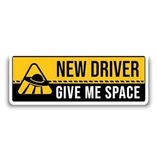 Magnet Me Up "Give Me Space" - Funny New Driver Magnet Decal - 3x8", Made in USA