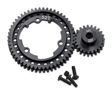 Steel Spur Pinion Gear Set 52T 23T MOD1 for E-Revo 2.0, Maxx X-Maxx