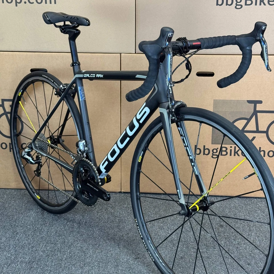 Bicicleta de carretera Focus Izalco Max usada, 13 lb de carbono para escalada, Dura-Ace Di2, 2017, 54 cm Foto 4 de 4
