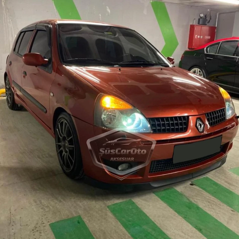 Divisor de labios para parachoques delantero 2 piezas - para Renault Clio 2 1998-2008 - alerón flexible Foto 3 de 4