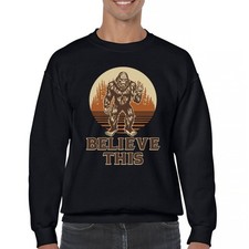 Bigfoot Believe This Sweatshirt Funny Sasquatch Middle Finger Humor Crewneck