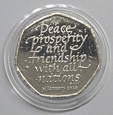 Brexit UK Withdrawal from the EU 2020 Fifty Pence 50p coin