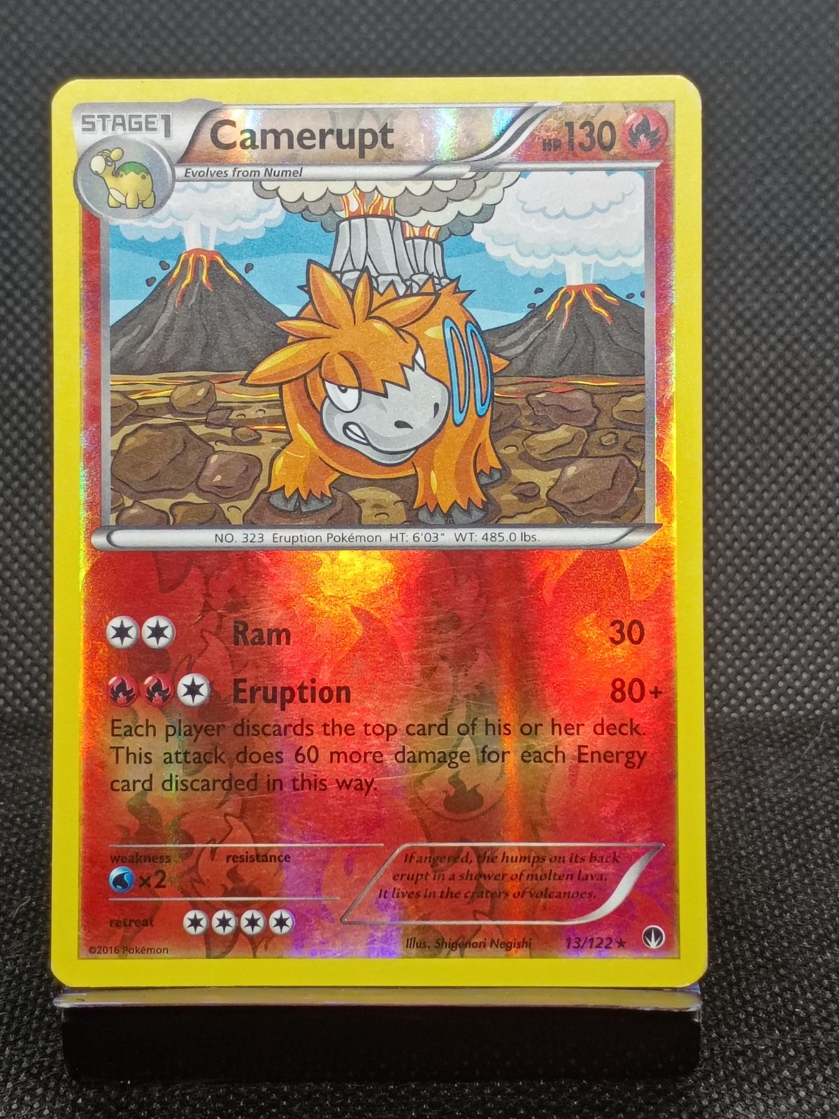 Camerupt - 13/122 Breakpoint Reverse Holo Rare Pokemon Card