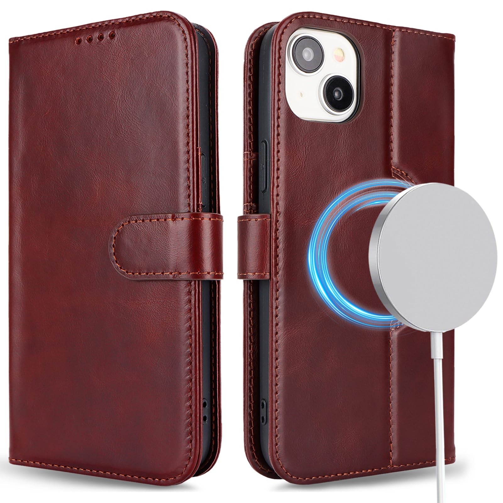 Housse en cuir véritable pour iPhone 15 coque de luxe artisanale