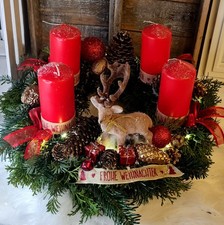   Advent frischer Adventskranz Tanne Thuja De...