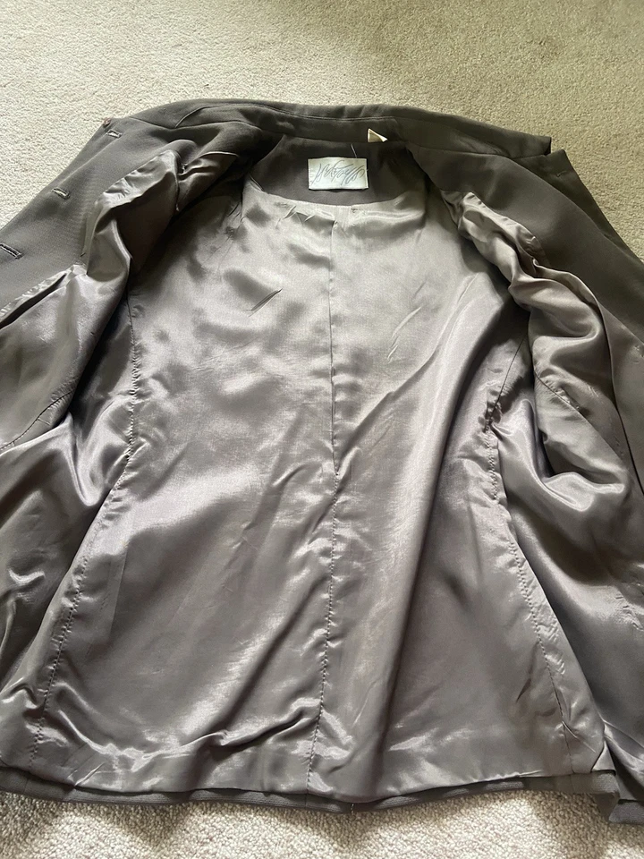 Traje Falda Vintage Color Marrón/Visón, Lord And Taylor, Talla 14/16 Foto 4 de 4