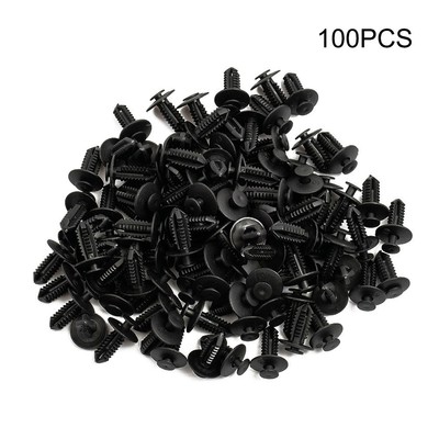 100x Für Befestigungsclips Spreiznieten Clips Kunststoff Niet 8mm Loch Clip