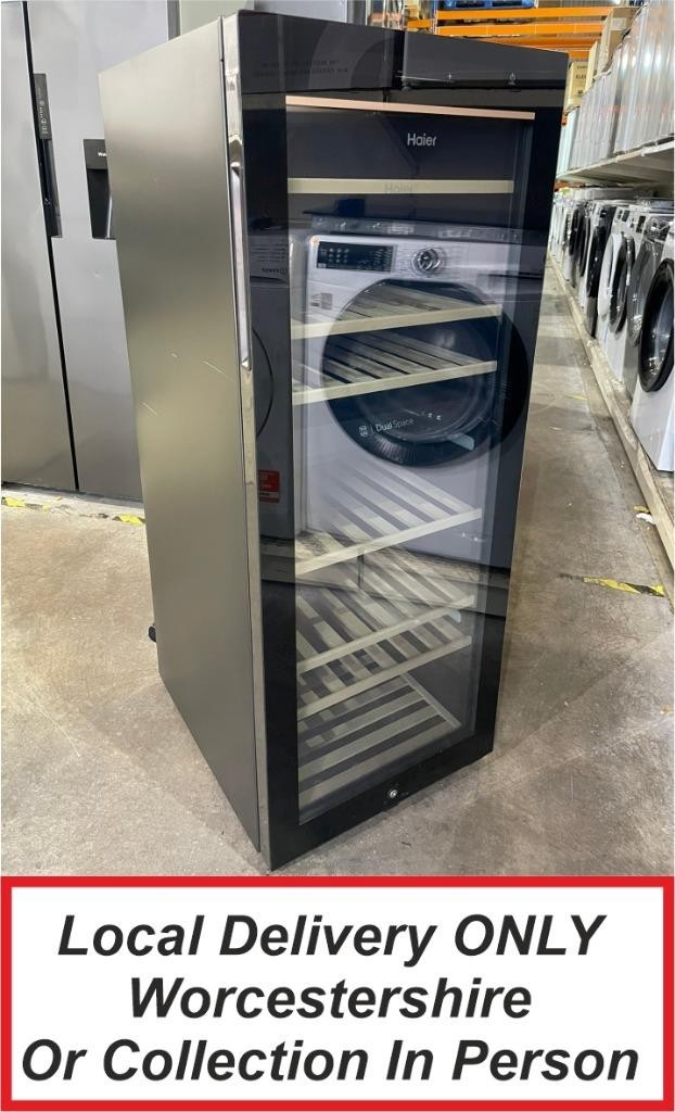 Haier HWS77GDAU1 Black Freestanding Wine Cooler Dual Zone 77 Bottle Capacity PWW