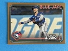 Cavan Biggio 2024 Topps (SP,SN) Gold Foil Parallel #’d 1442/2024 Blue Jays