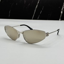 NEW BALENCIAGA SUNGLASSES SILVER UNISEX EYEWEAR BALENCIAGA BB0335S 006
