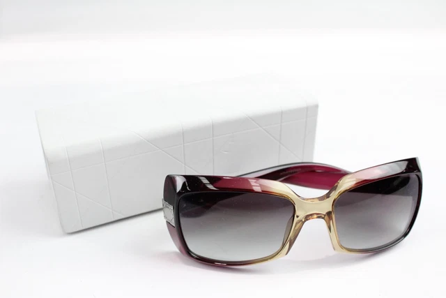 17 Dior Square Sunglasses Dior61 2 Bordeaux Amber w/ Case