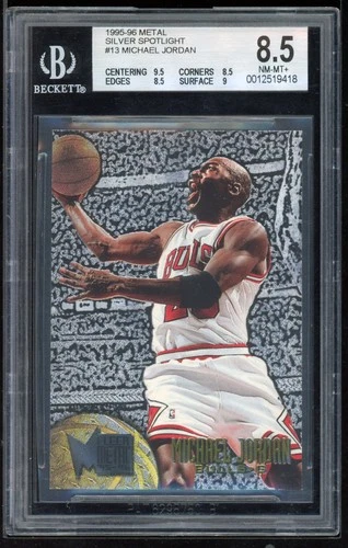 1995-96 Fleer Metal Michael Jordan #13 Silver Spotlight BGS 8.5