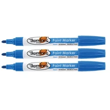 Thornton's Art Supply Oil-Based Paint Markers, Medium, Aqua Blue Ink, Set of 3