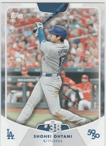 2024 Topps 50/50 Shohei Ohtani Card #75 Home Run #38 Los Angeles Dodgers