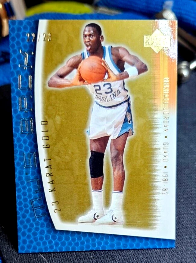 2001 Michael Jordan Upper Deck MJ's Back 23 Karat Gold MJ4 22/23 mint - Image 3 of 4