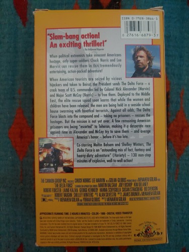 The Delta Force VHS 1998 Super-soldiers to the rescue Chuck Norris Lee Marvin - Picture 2 of 2