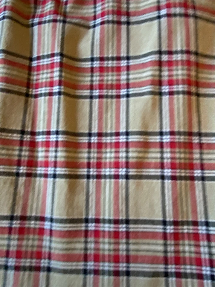 Fashion Bug Stretch Red Plaid School Girl Short Skirt With Side Slits Size 14 - Image 2 of 4