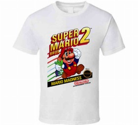 Super Mario Bros. 2 Nes Box Art Video Game T Shirt 