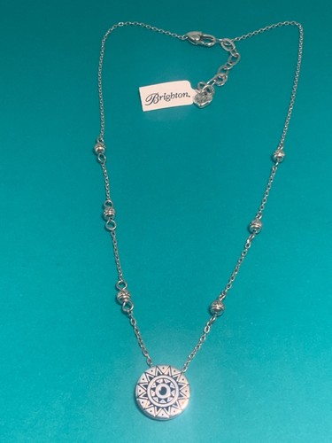 🌸 Brighton Silver Round Disc Africa Stories 18" Necklace NWT 🌸