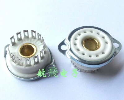 Lot De 10 Supports (sockets) Céramique 13 Broches Pour Tubes Nixie QS30-1, SZ-8, YS30-3