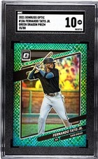 2021 Donruss Optic #106 Fernando Tatis GREEN DRAGON PRIZM /88 SGC 10 GEM MINT