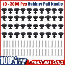 Lot of Black Cabinet Knobs Hardware Bedroom Kitchen Drawer Cupboard Handle Pulls