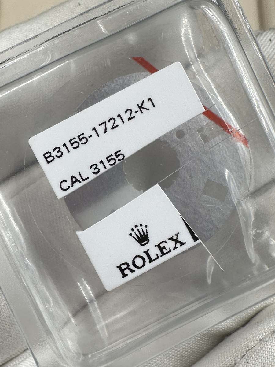 GENUINE Authentic Rolex 3155-17212-K1 White/Black Day Disc CHINESE