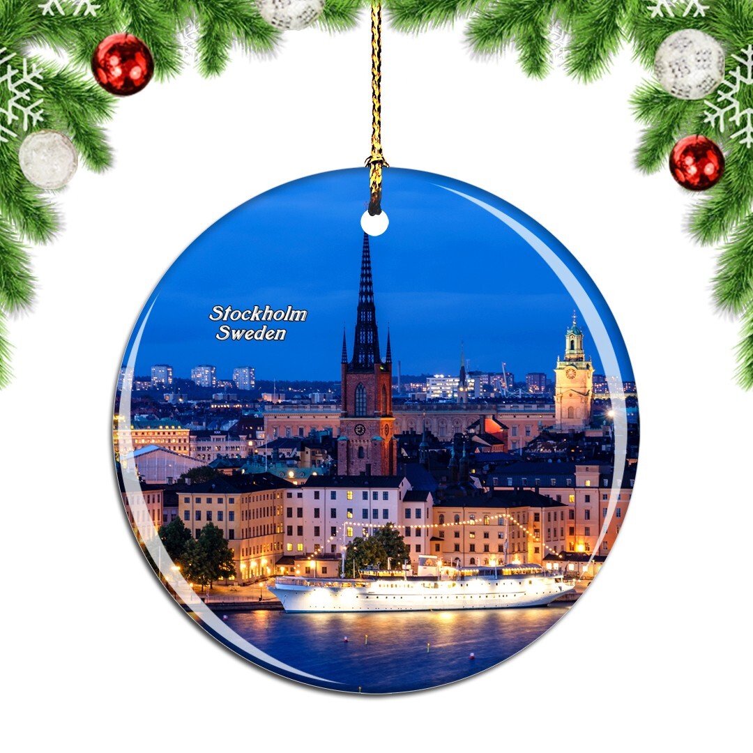 Sweden Stockholm Cityscape Christmas ornament city travel souvenir