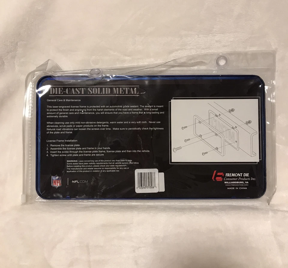 Fremont Die NFL Fantasía Fútbol Fantasía Fútbol Fútbol Grabado Láser Placa F Foto 2 de 4