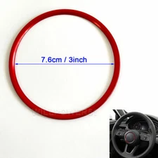 Red Aluminum Alloy Steering Center Horn Ring Cover Fits 17-22 A3 S3 RS3