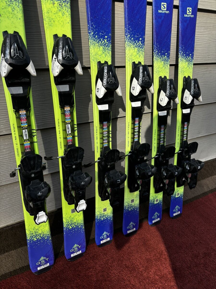 Salomon Qst Max Jr Kids Skis + Ezy Trak 7 Binding - ALL Salomon Qst Max Jr Kids Skis + Ezy Trak 7 Binding - ALL