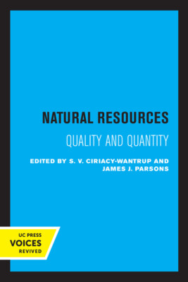 Natural Resources: Quality And Quantity