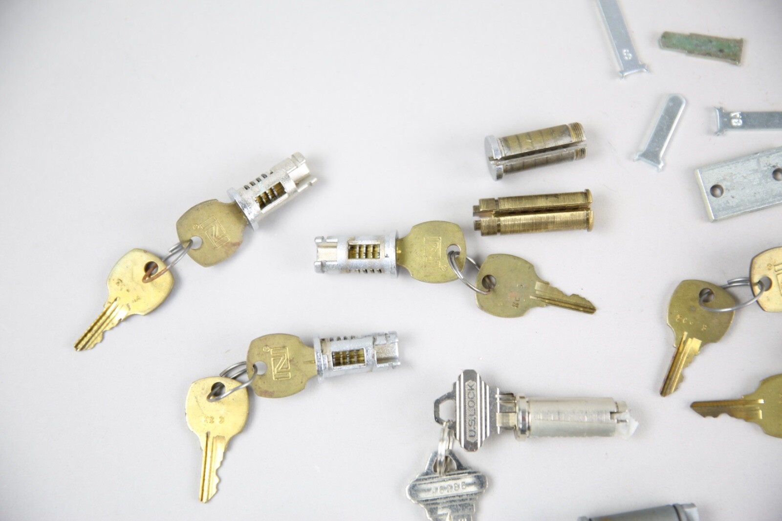 National Lock Cylinders w/ keys GREAT Challenge Locks mailbox locksmith LOT VTG