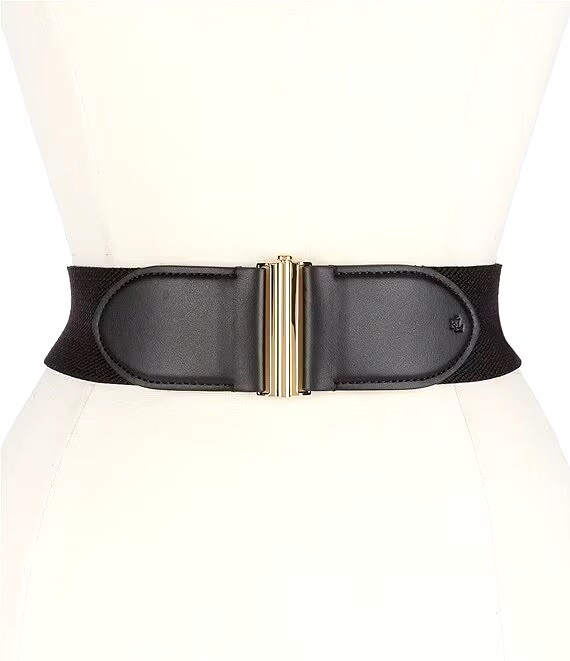 ベルト Ralph Lauren Bkl Wide Belt Lauren Ralph Lauren Womens Belt Black Wide Stretch Gold
