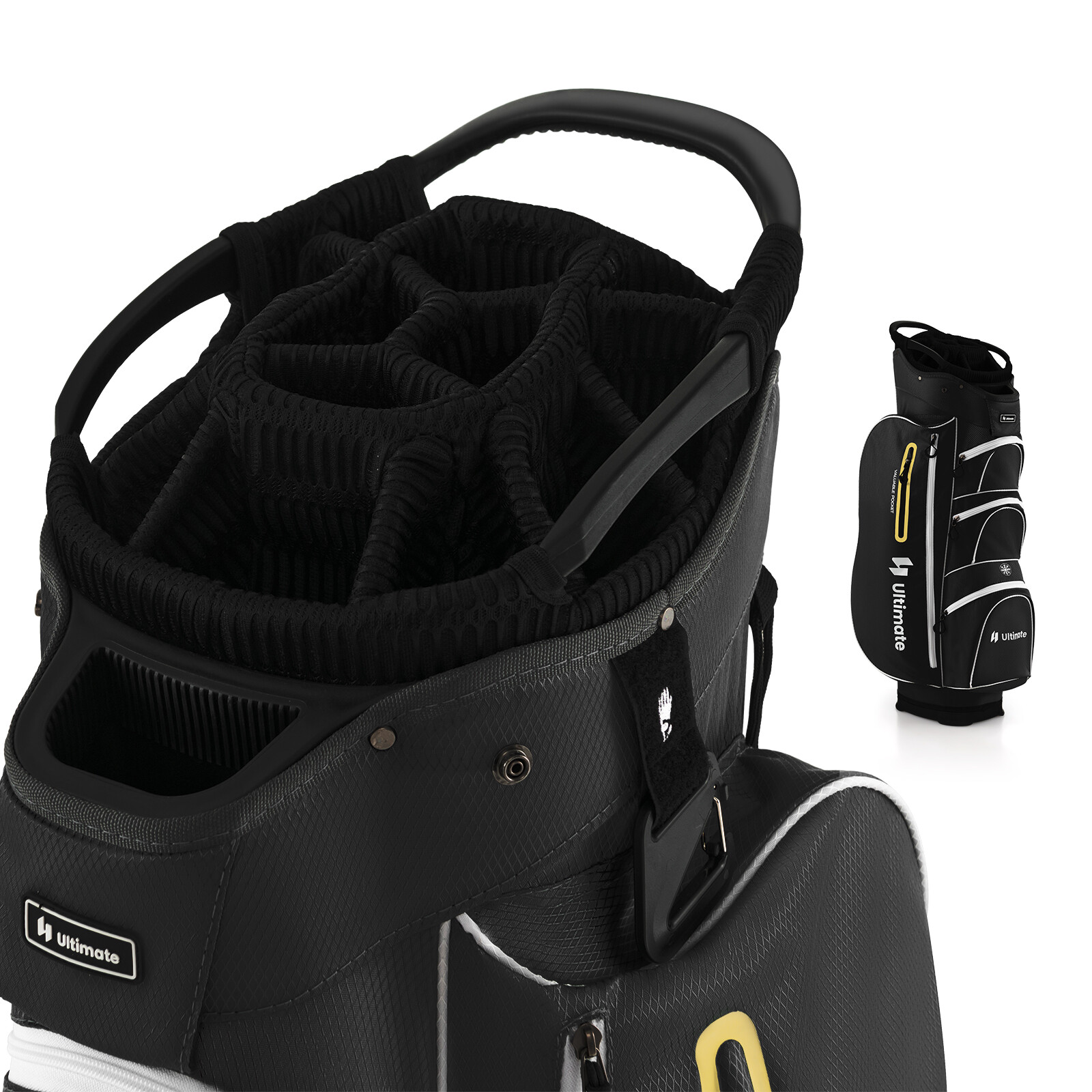 Lightweight Golf Cart Bag Golf Club Bag w/ 15 Way Top Dividers 7 Pockets