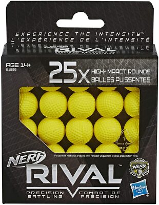 Nerf Rival 25 Pack Official Precision Refill Foam Balls For Blasters Hasbro  Toy UK