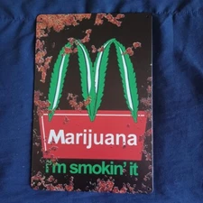 8"X12" Metal Sign Man Cave Wall Art Garage Bar Oil Gas Station I'm Smoking It