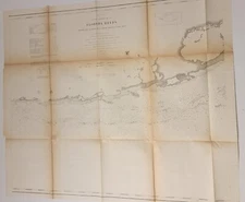 1863 US Coast Survey chart 70 Florida Reefs, Long Key to Newfound Harbor Key