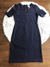 Julia Jones fitted Navy Blue Sz 2 knee length Dress